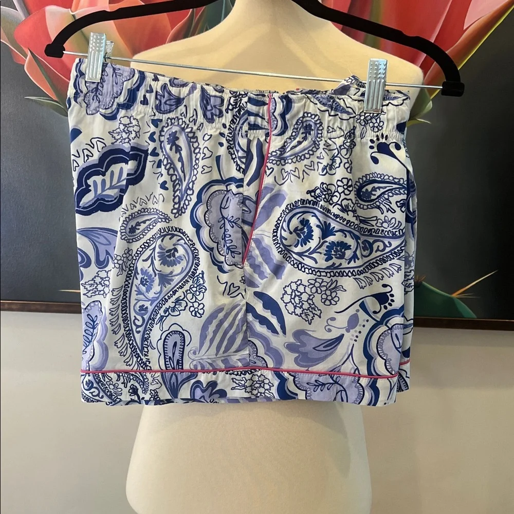 Women's Blue Paisley Pajama Set - Picture 7 of 12
